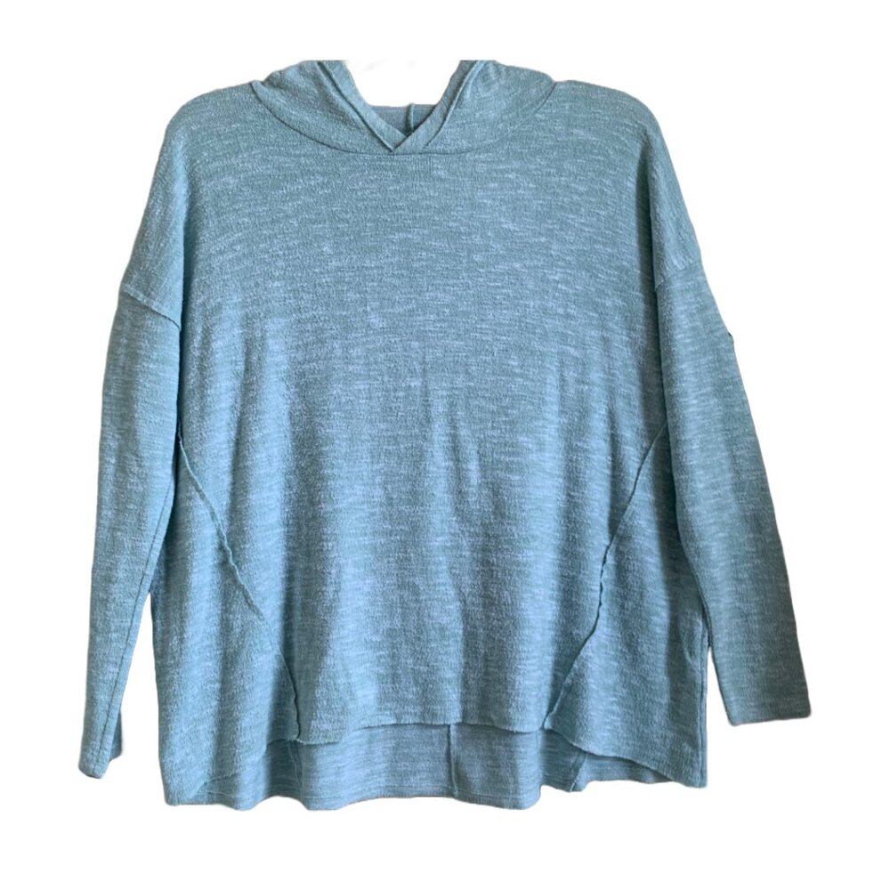 AMERICAN EAGLE Womens Light Blue Soft & Sexy Plush Slouchy Oversized Hoodie Sz S - Picture 3 of 9